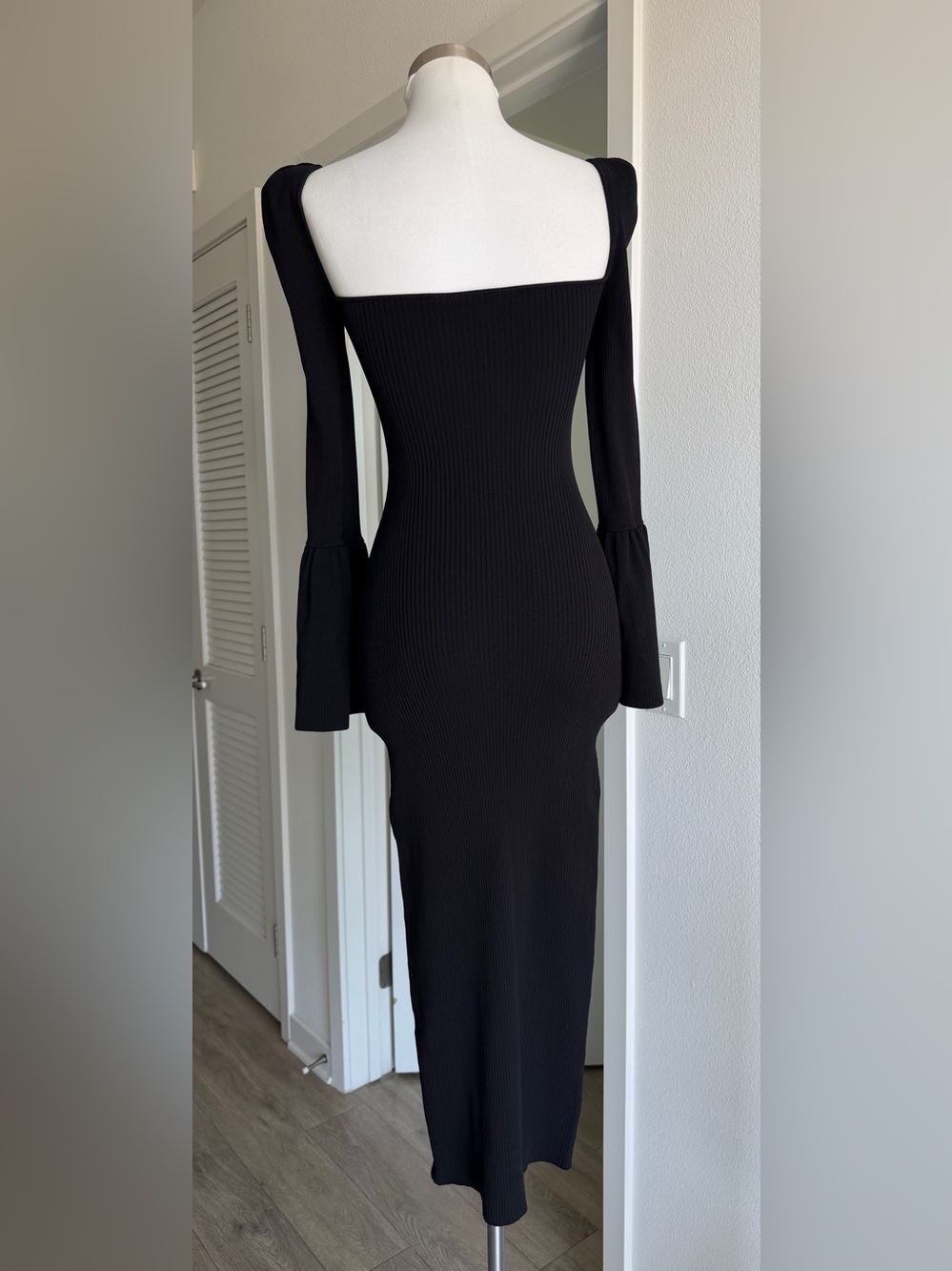 Self-Portrait Textured Knit Midi Dress with Cutouts, Size S. - Picture 7 of 14